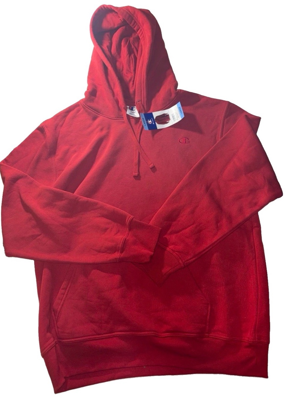 Champion Red Pullover Hooded Sweatshirt for Men